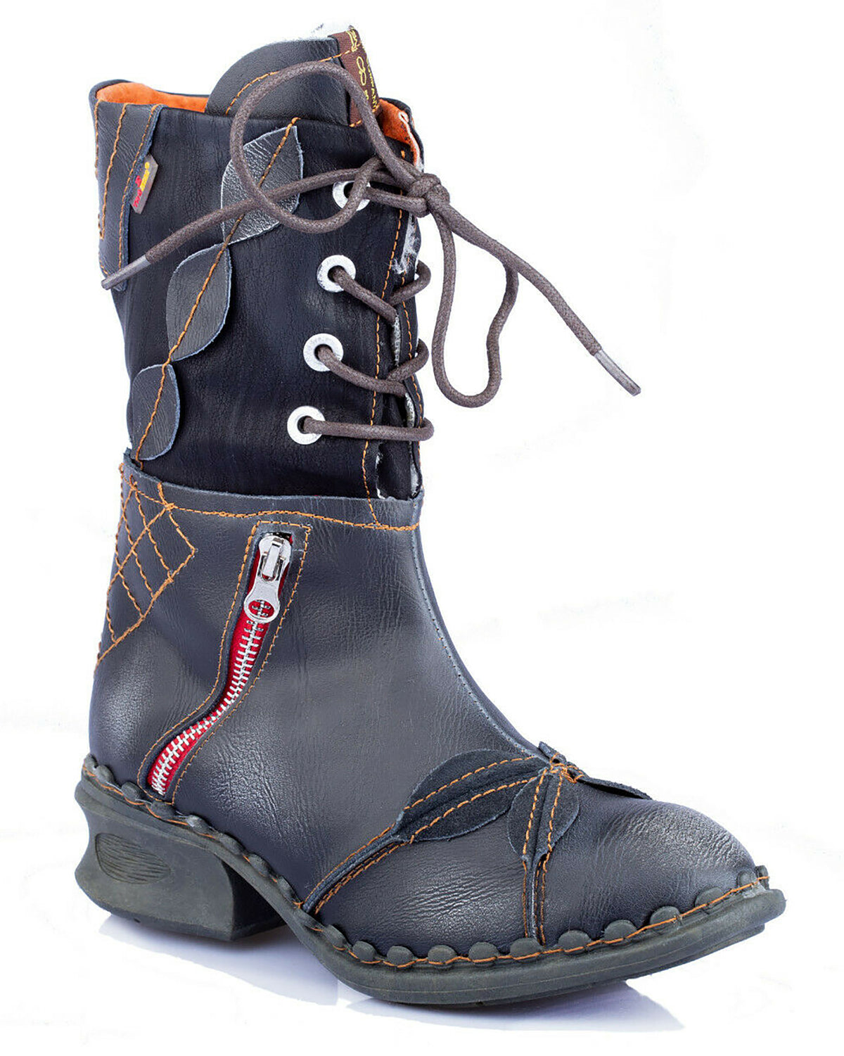 Damenstiefel | TMA 5707 | modische Stiefel für Damen | Winter | gefüttert | Echtleder | schwarz | Größen 36 - 42