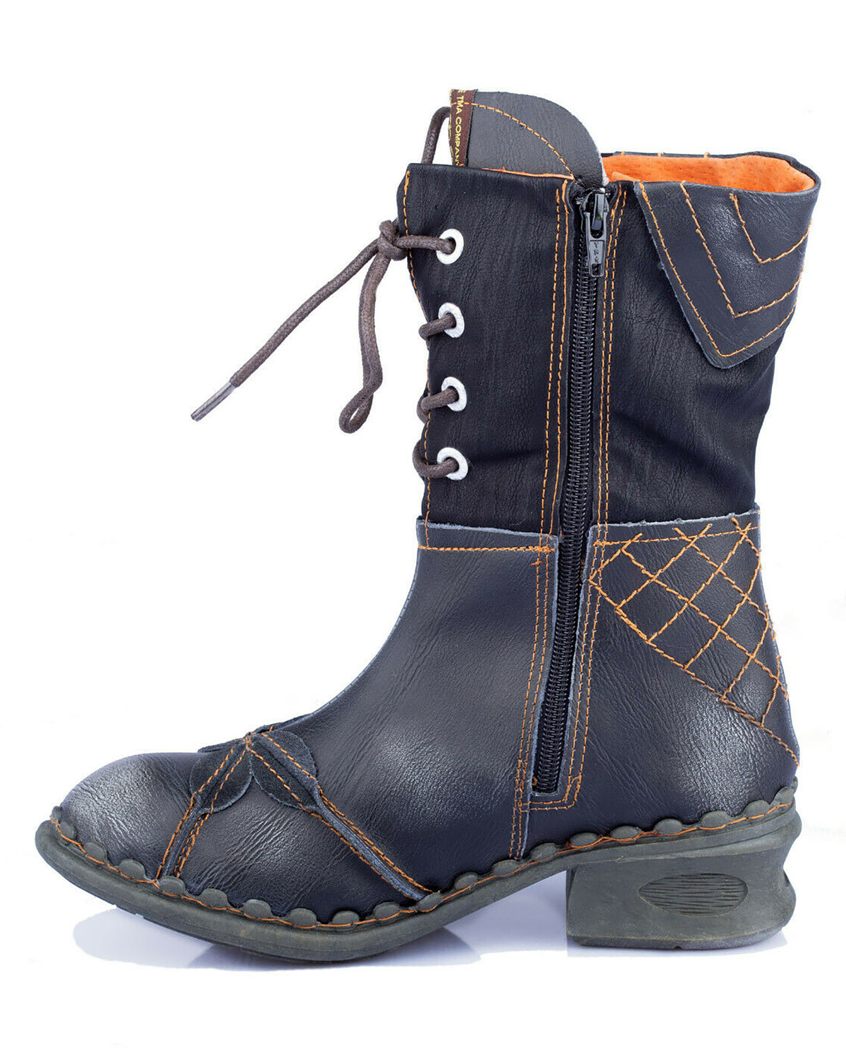 Damenstiefel | TMA 5707 | modische Stiefel für Damen | Winter | gefüttert | Echtleder | schwarz | Größen 36 - 42