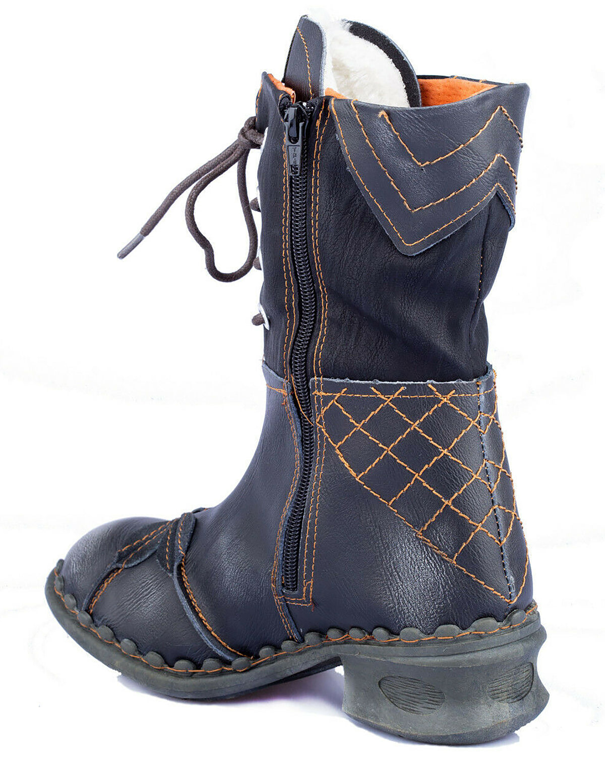 Damenstiefel | TMA 5707 | modische Stiefel für Damen | Winter | gefüttert | Echtleder | schwarz | Größen 36 - 42