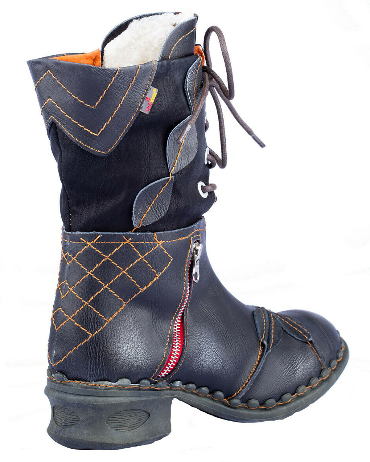 Damenstiefel | TMA 5707 | modische Stiefel für Damen | Winter | gefüttert | Echtleder | schwarz | Größen 36 - 42