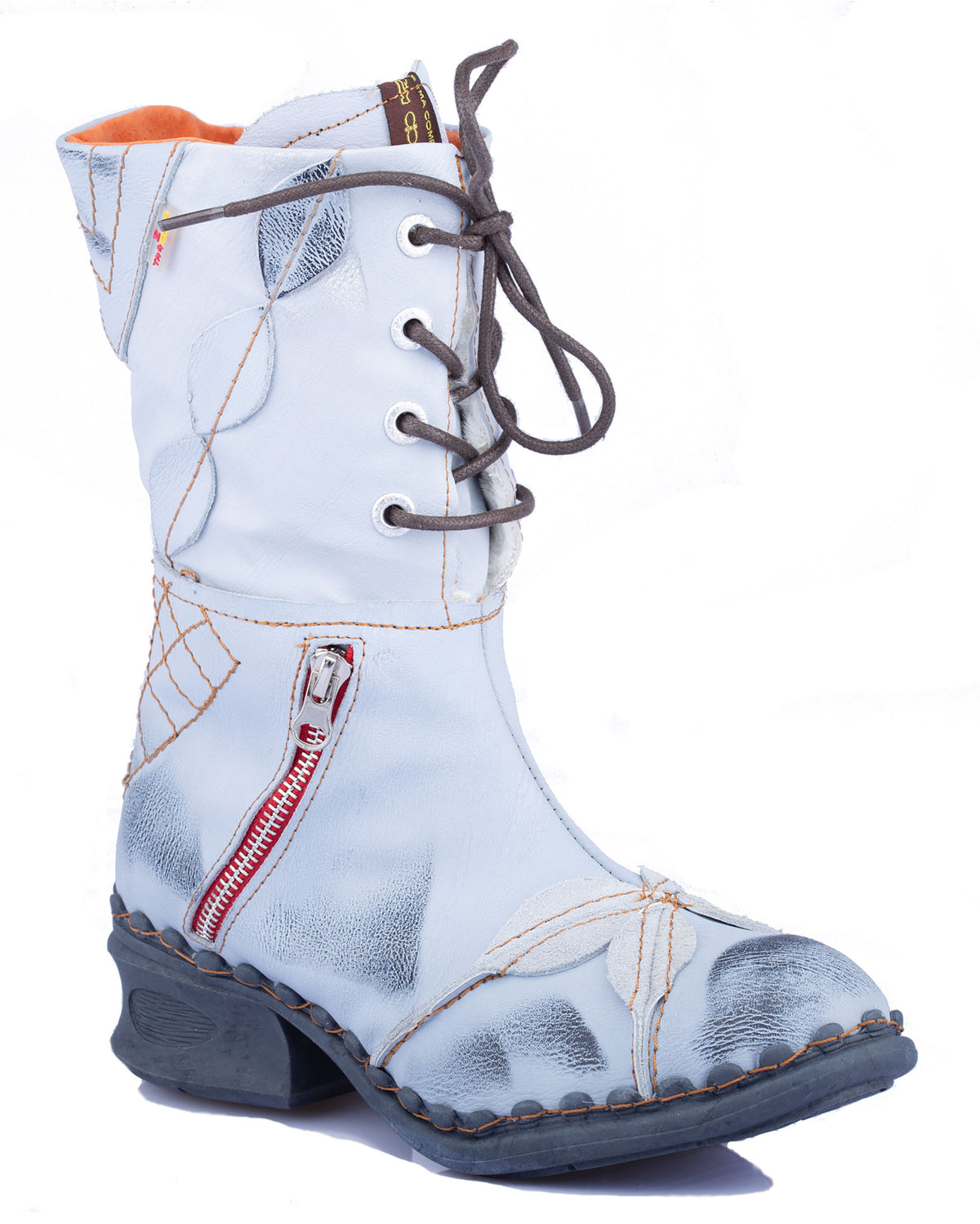 Damenstiefel | TMA 5707 | modische Stiefel für Damen | Winter | gefüttert | Echtleder | weiß | Größen 36 - 42