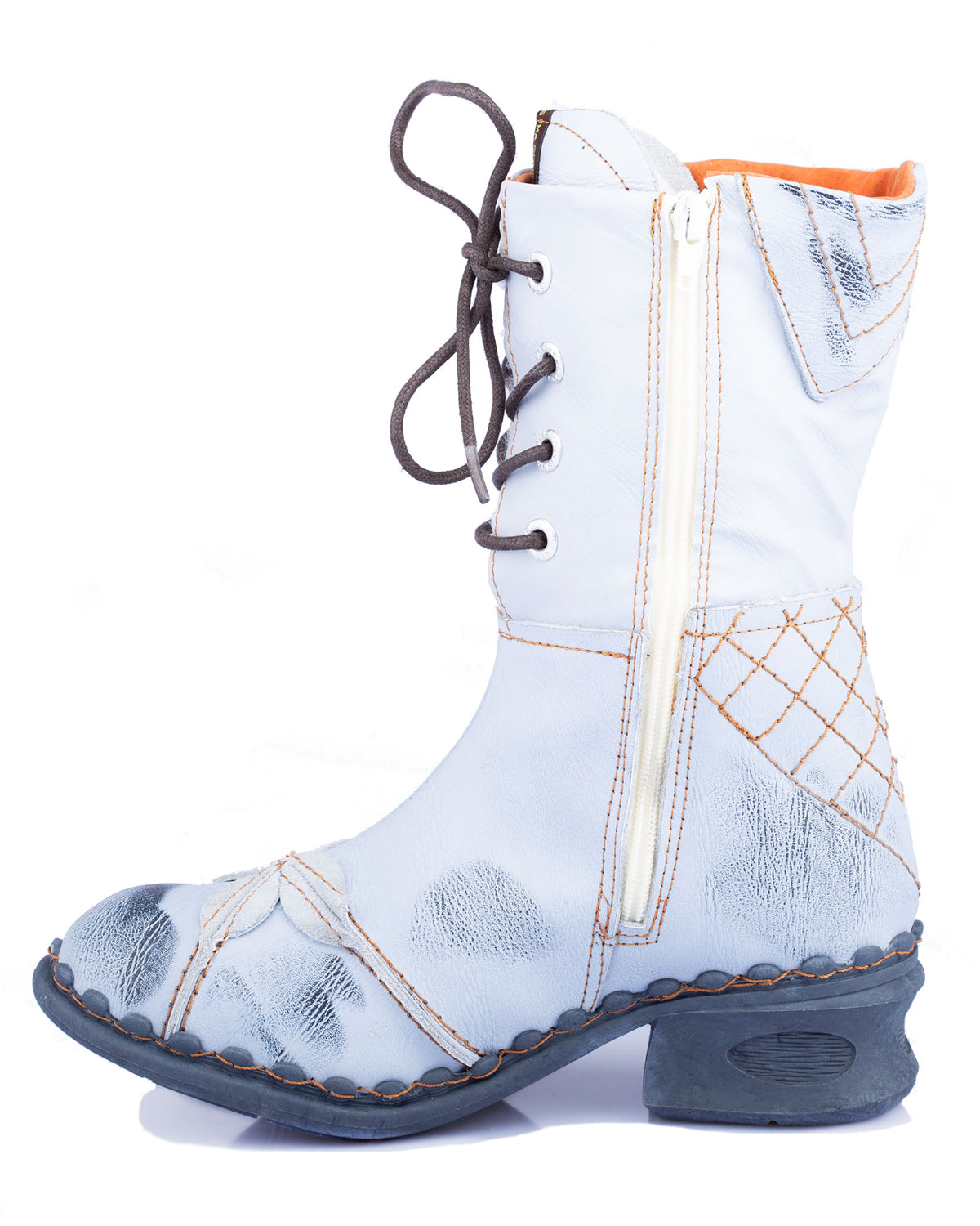 Damenstiefel | TMA 5707 | modische Stiefel für Damen | Winter | gefüttert | Echtleder | weiß | Größen 36 - 42
