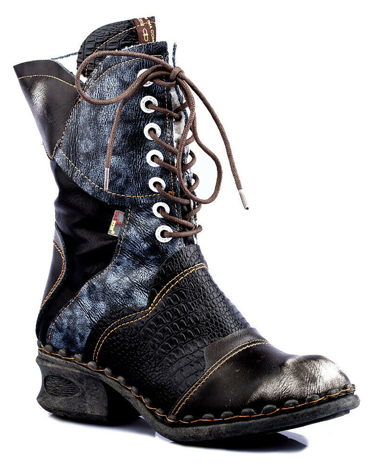 Damenstiefel | TMA 5766 | modische Stiefel für Damen | Winter | gefüttert | Echtleder | schwarz | Größen 36 - 42