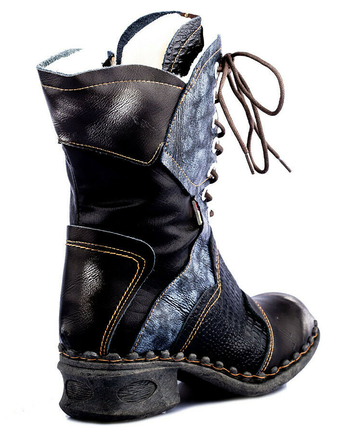 Damenstiefel | TMA 5766 | modische Stiefel für Damen | Winter | gefüttert | Echtleder | schwarz | Größen 36 - 42