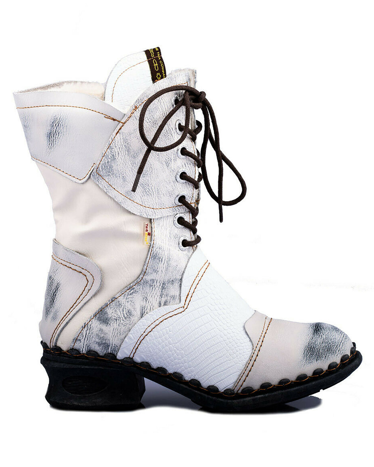 Damenstiefel | TMA 5766 | modische Stiefel für Damen | Winter | gefüttert | Echtleder | weiß | Größen 36 - 42