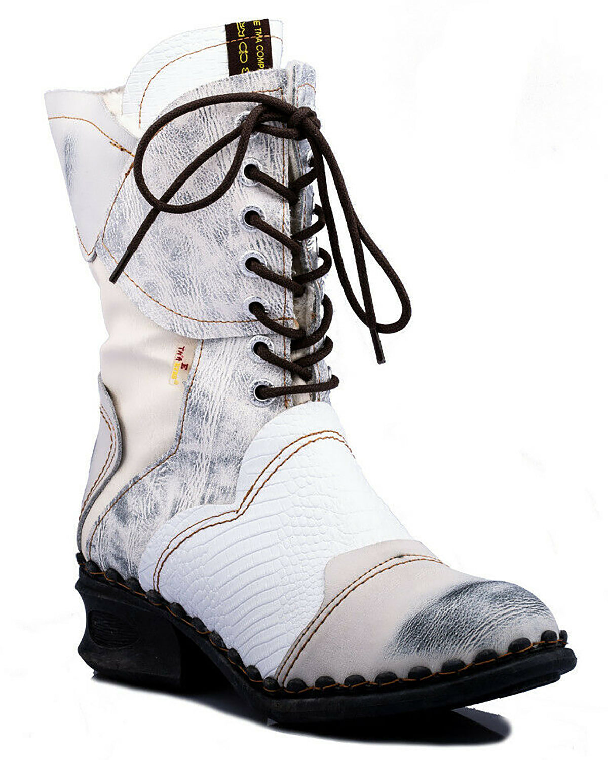 Damenstiefel | TMA 5766 | modische Stiefel für Damen | Winter | gefüttert | Echtleder | weiß | Größen 36 - 42
