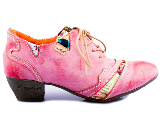 Damenschuhe | TMA 6101 modischer Damen Halbschuh | Pumps | Echtleder | rot | Größen 36 - 42