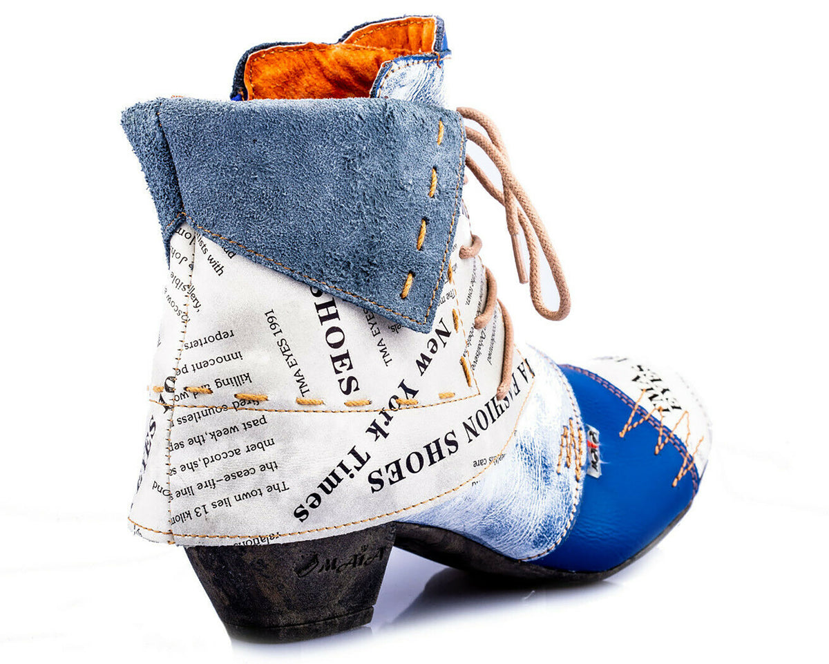 Damen Stiefeletten | TMA 6106 | Frühjahr | Sommer | Herbst | Echtleder | blau | Größen 36 - 42