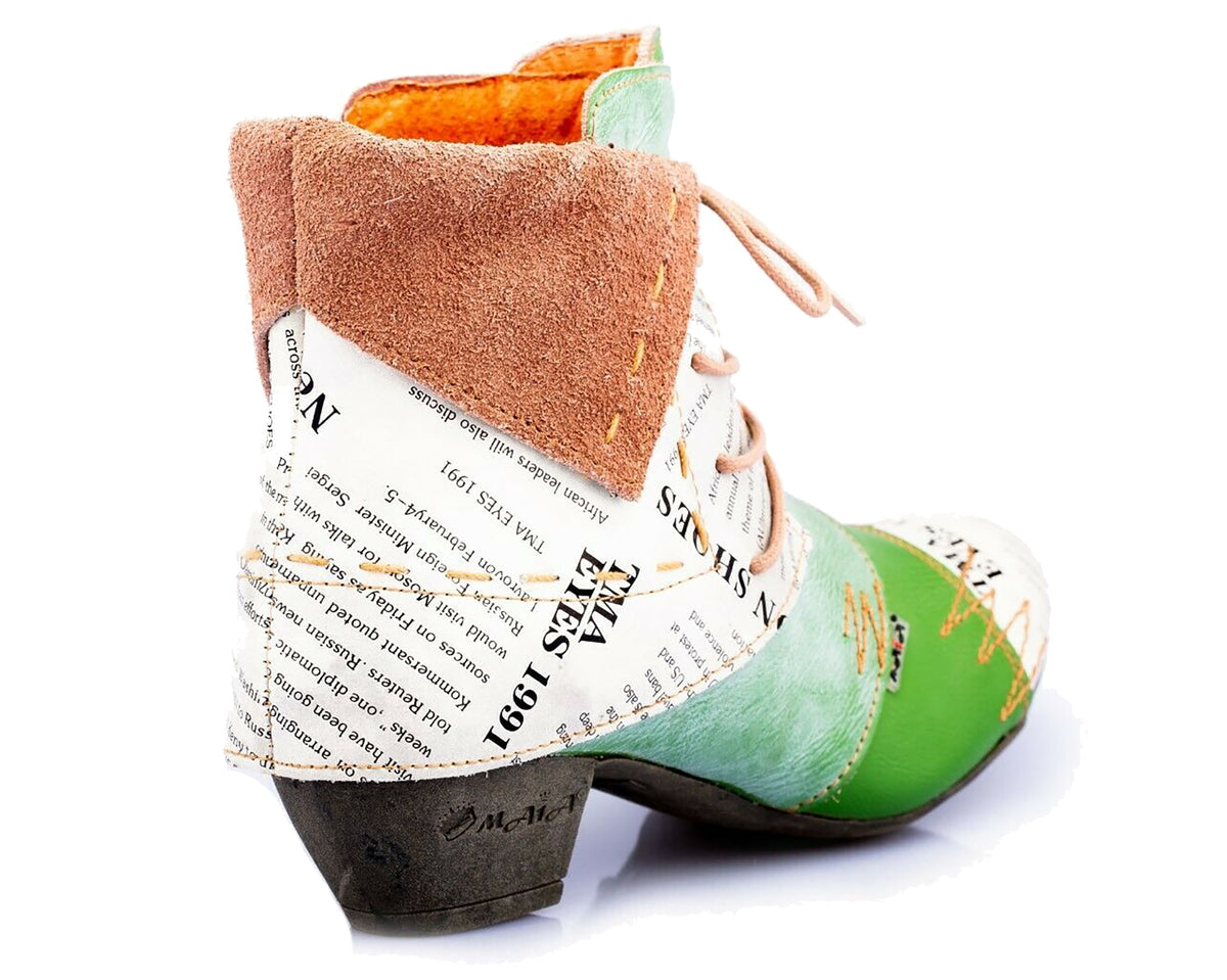 Damen Stiefeletten | TMA 6106 | Frühjahr | Sommer | Herbst | Echtleder | grün | Größen 36 - 42