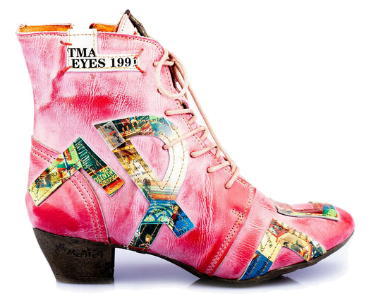 Damen Stiefeletten | TMA 6171 | Frühjahr | Sommer | Herbst | Echtleder | rot | Größen 36 - 42