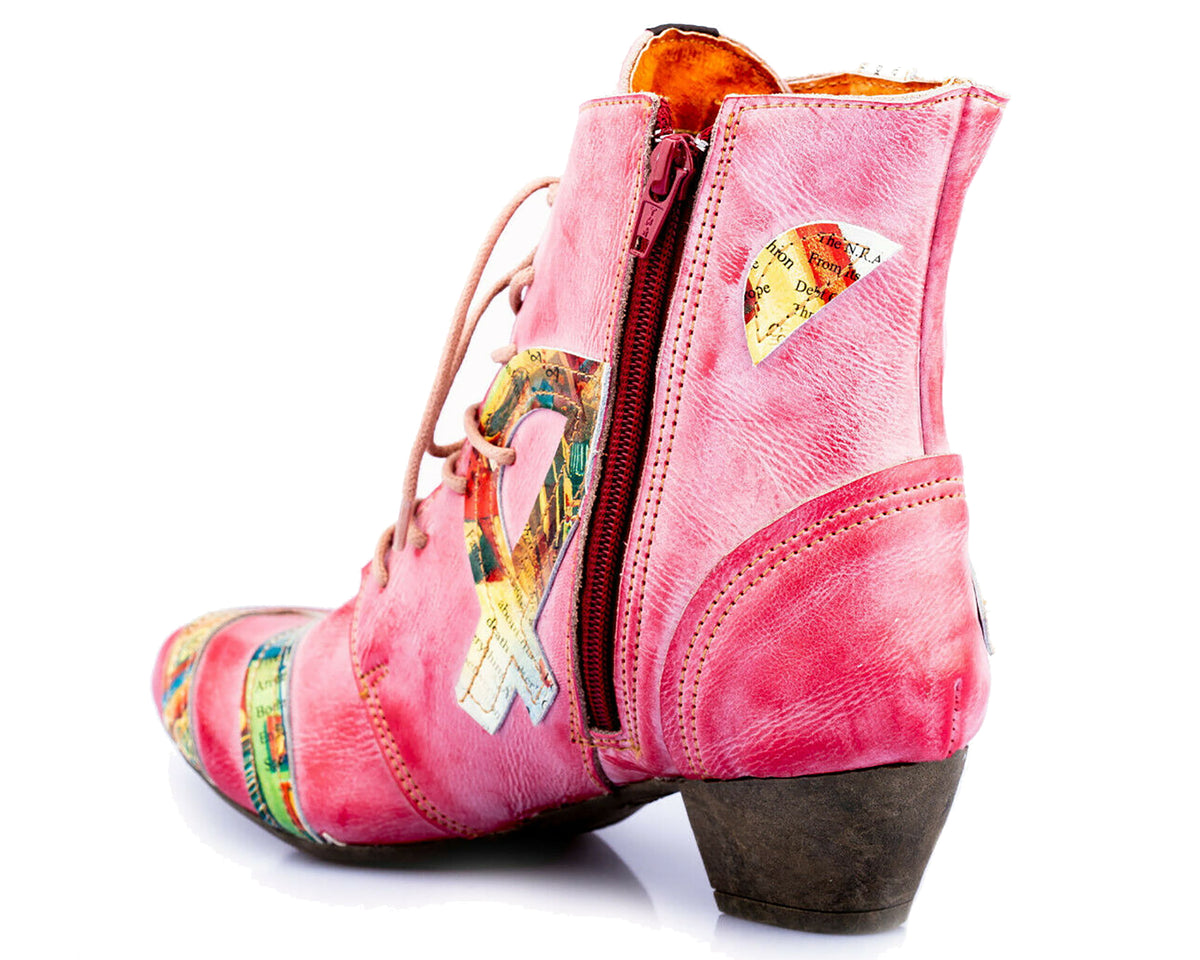 Damen Stiefeletten | TMA 6171 | Frühjahr | Sommer | Herbst | Echtleder | rot | Größen 36 - 42