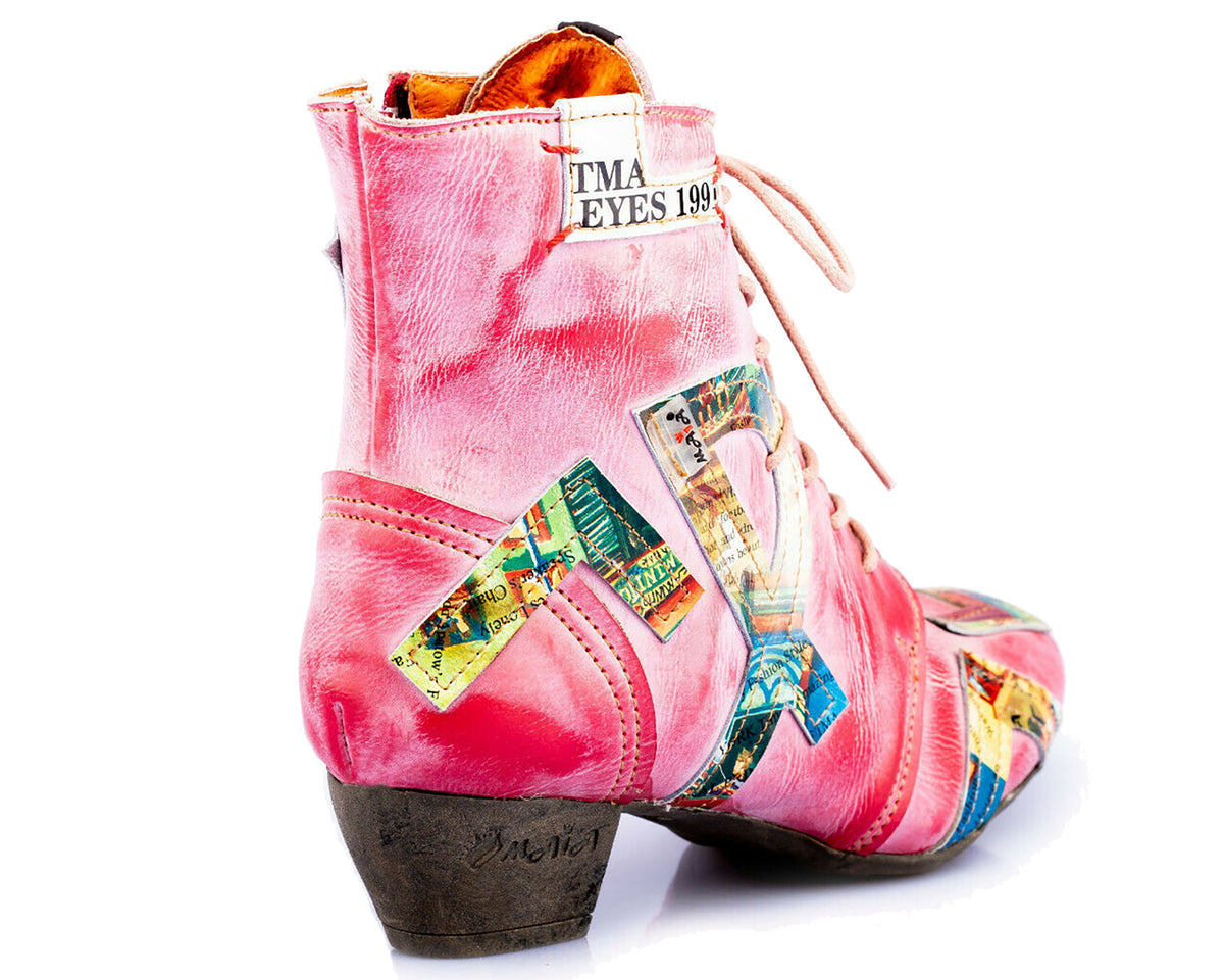 Damen Stiefeletten | TMA 6171 | Frühjahr | Sommer | Herbst | Echtleder | rot | Größen 36 - 42