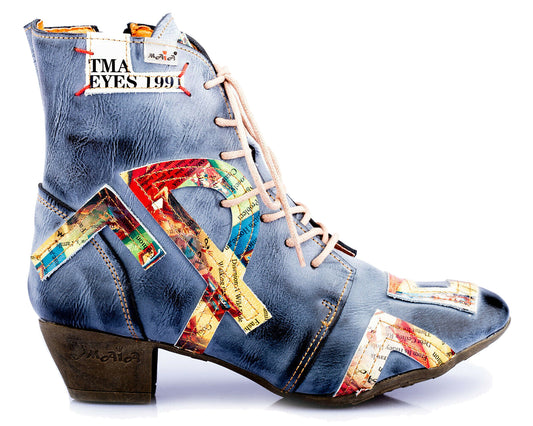 Damen Stiefeletten | TMA 6171 | Frühjahr | Sommer | Herbst | Echtleder | schwarz | Größen 36 - 42