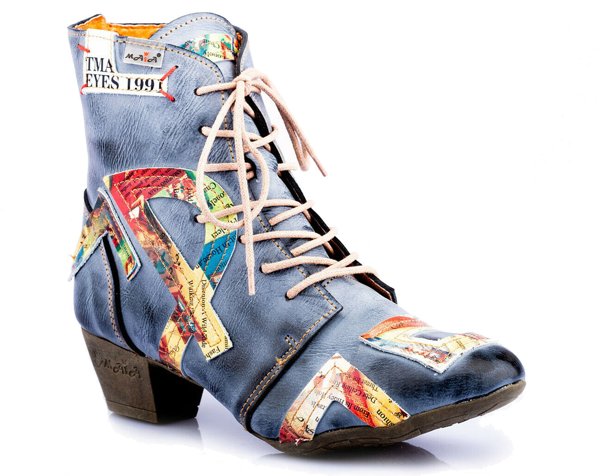 Damen Stiefeletten | TMA 6171 | Frühjahr | Sommer | Herbst | Echtleder | schwarz | Größen 36 - 42