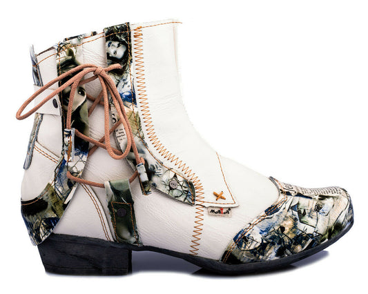 Damen Stiefeletten | TMA 6186 | Frühjahr | Sommer | Herbst | Echtleder | weiß | Größen 36 - 42