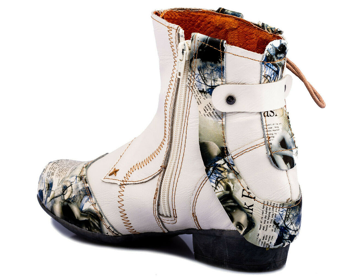 Damen Stiefeletten | TMA 6186 | Frühjahr | Sommer | Herbst | Echtleder | weiß | Größen 36 - 42