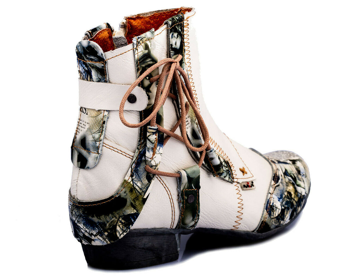 Damen Stiefeletten | TMA 6186 | Frühjahr | Sommer | Herbst | Echtleder | weiß | Größen 36 - 42