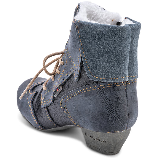 Damen Stiefeletten | TMA 6188F | Herbst Winter | Echtleder | gefüttert | schwarz | Größen 36 - 42
