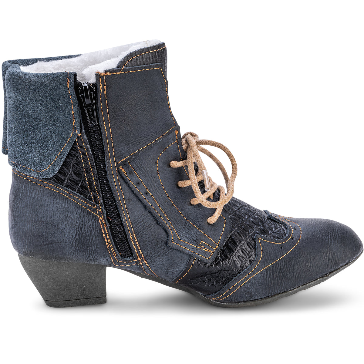 Damen Stiefeletten | TMA 6188F | Herbst Winter | Echtleder | gefüttert | schwarz | Größen 36 - 42