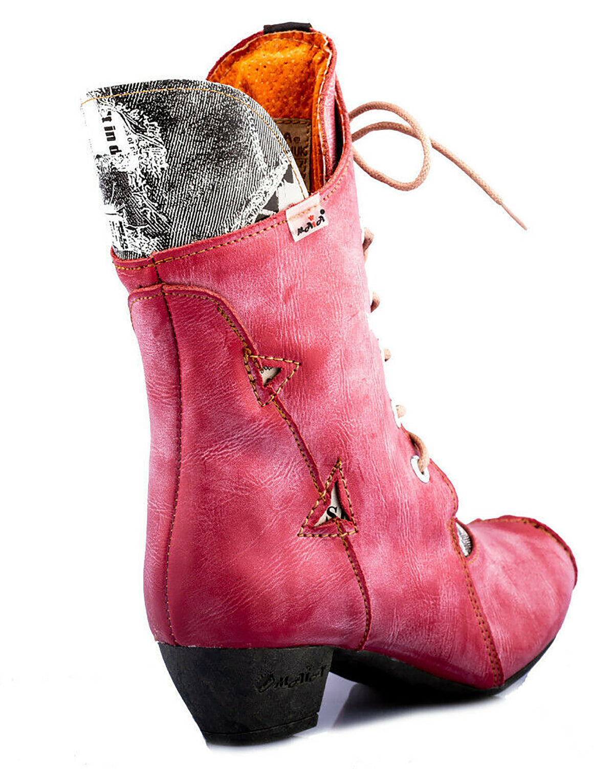Damenstiefel | TMA 7011 | modische Stiefel für Damen | ungefüttert | Echtleder | rot | Größen 36 - 42