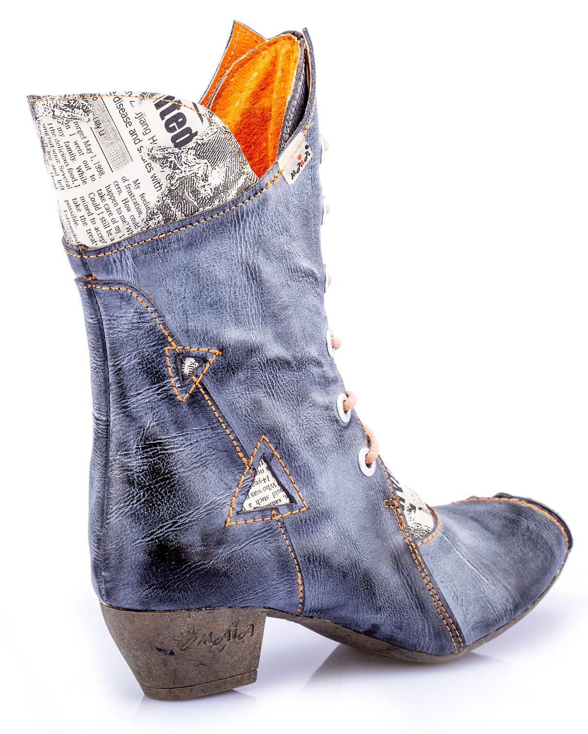 Damenstiefel | TMA 7011 | modische Stiefel für Damen | ungefüttert | Echtleder | schwarz | Größen 36 - 42