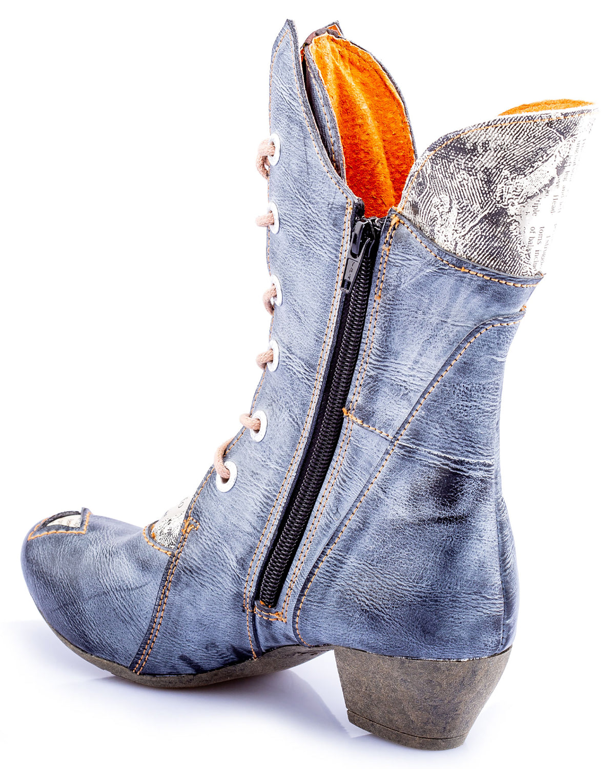 Damenstiefel | TMA 7011 | modische Stiefel für Damen | ungefüttert | Echtleder | schwarz | Größen 36 - 42