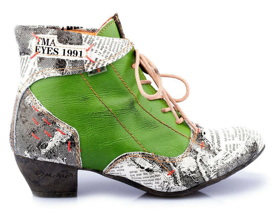 Damen Stiefeletten | TMA 7616 | Frühjahr | Sommer | Herbst | Echtleder | grün | Größen 36 - 42