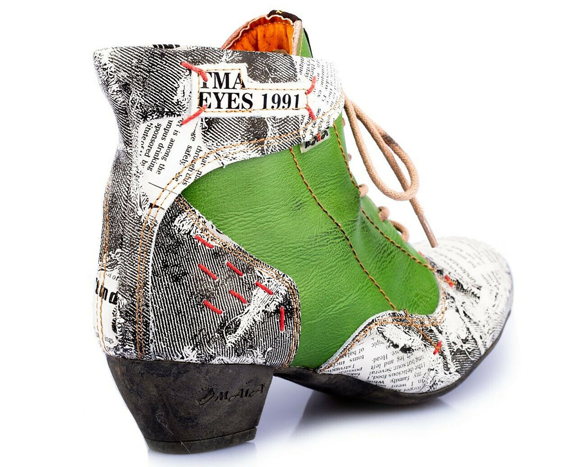 Damen Stiefeletten | TMA 7616 | Frühjahr | Sommer | Herbst | Echtleder | grün | Größen 36 - 42
