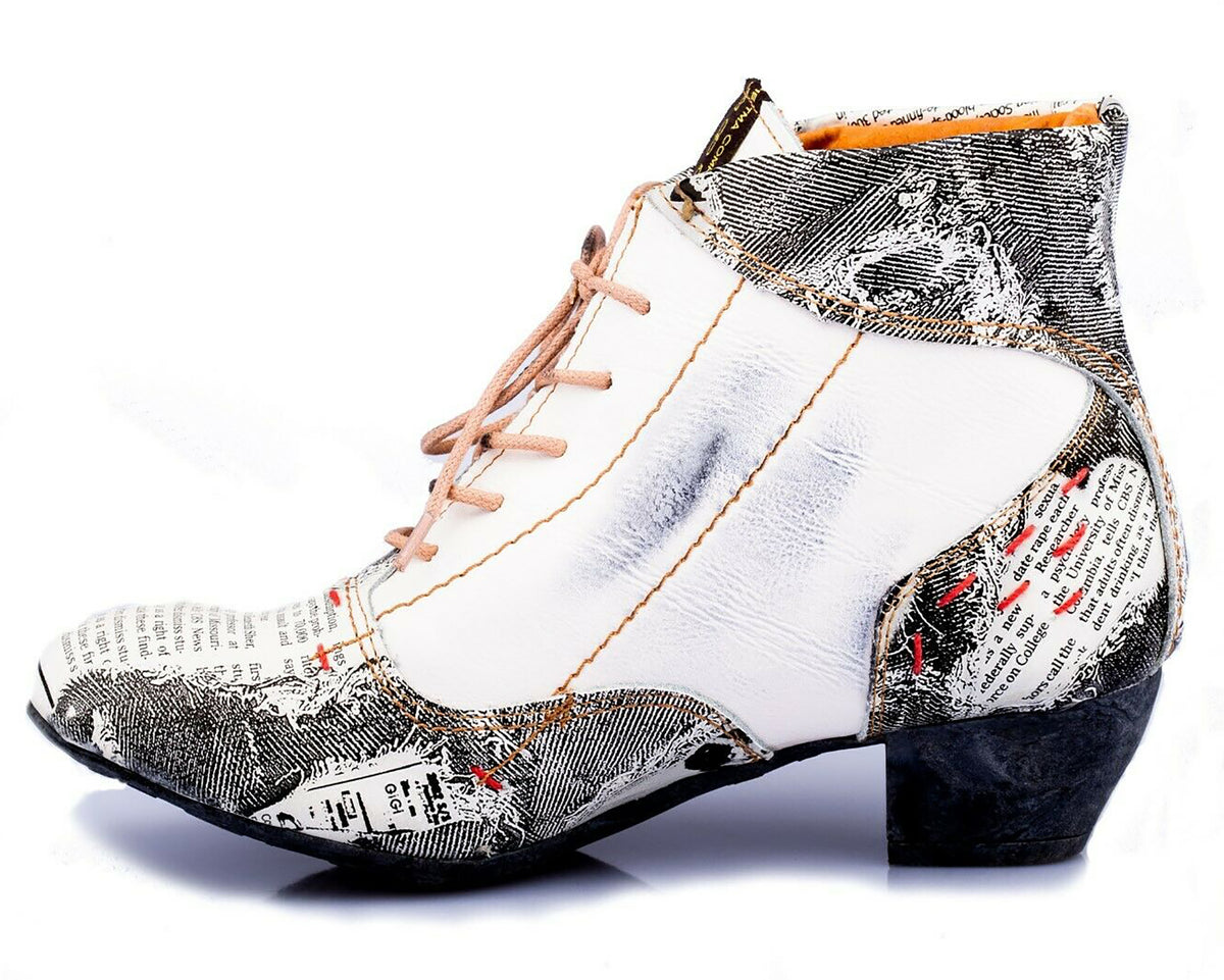 Damen Stiefeletten | TMA 7616 | Frühjahr | Sommer | Herbst | Echtleder | weiß | Größen 36 - 42