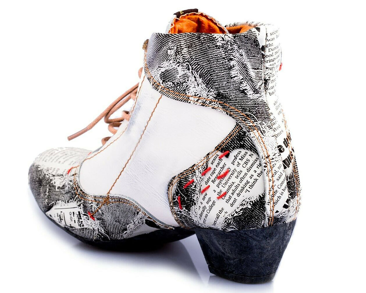 Damen Stiefeletten | TMA 7616 | Frühjahr | Sommer | Herbst | Echtleder | weiß | Größen 36 - 42