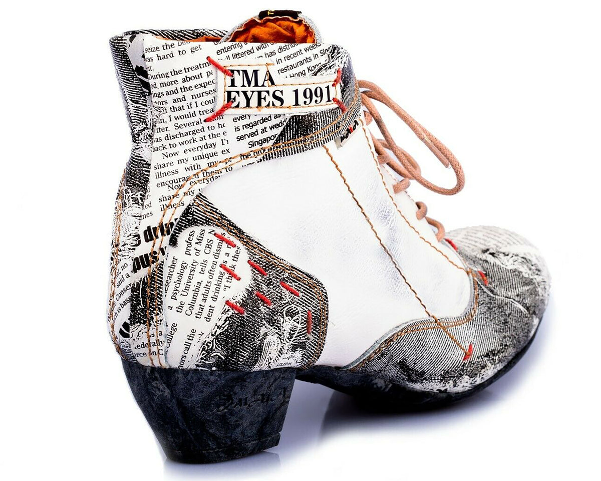 Damen Stiefeletten | TMA 7616 | Frühjahr | Sommer | Herbst | Echtleder | weiß | Größen 36 - 42