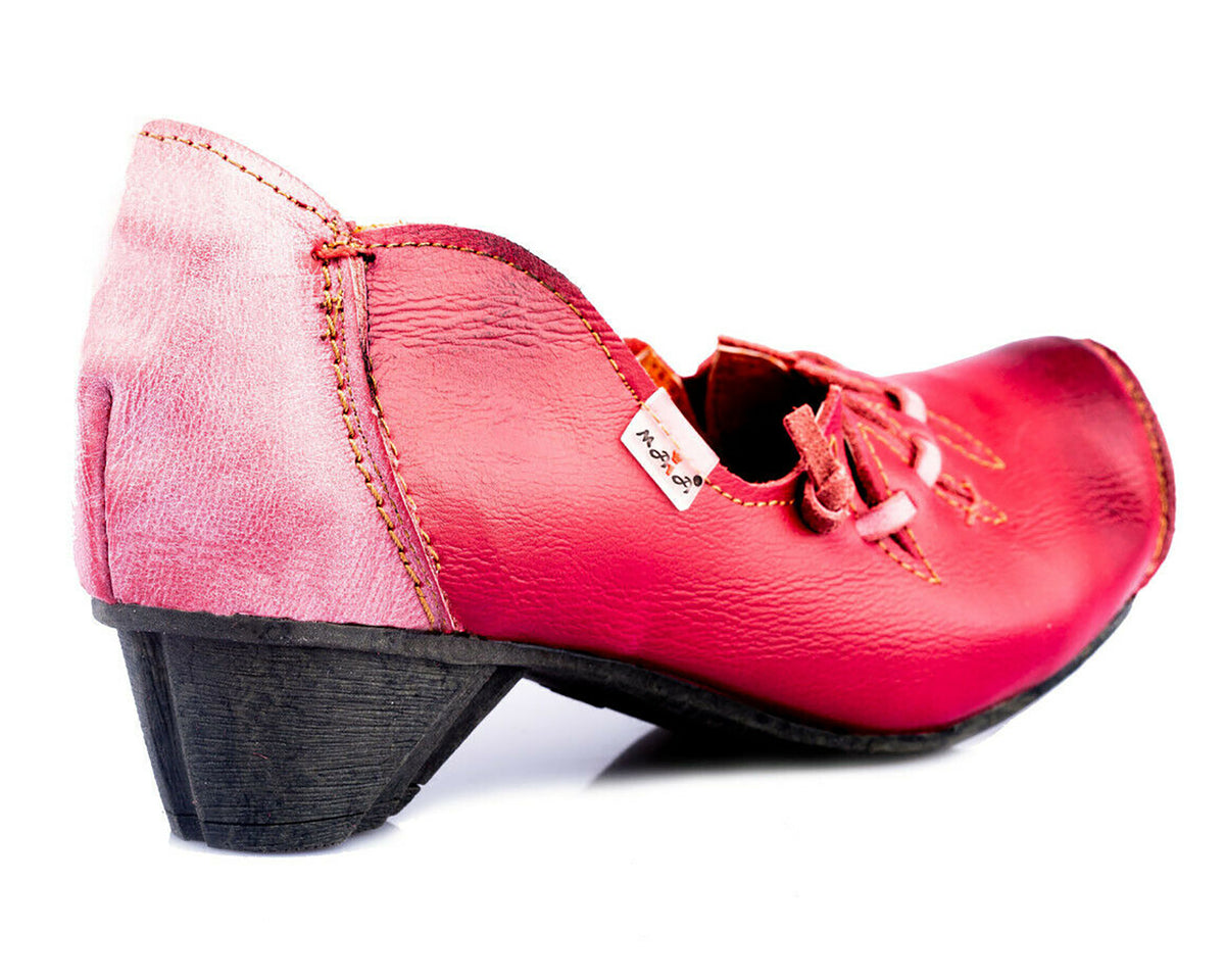 Pumps | TMA 8787 | Damen Halbschuhe mit Absatz | Echtleder Schuhe | rot | Größen 36 - 42
