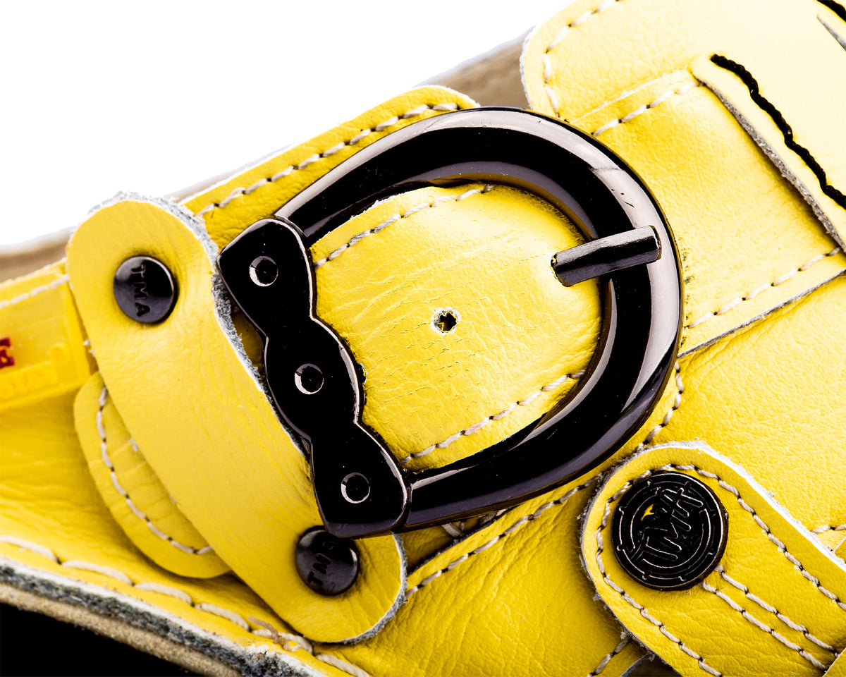 Damen Sandalen | TMA 8890 | Sandaletten | Clogs | Echtleder | gelb | Größen 36 - 42