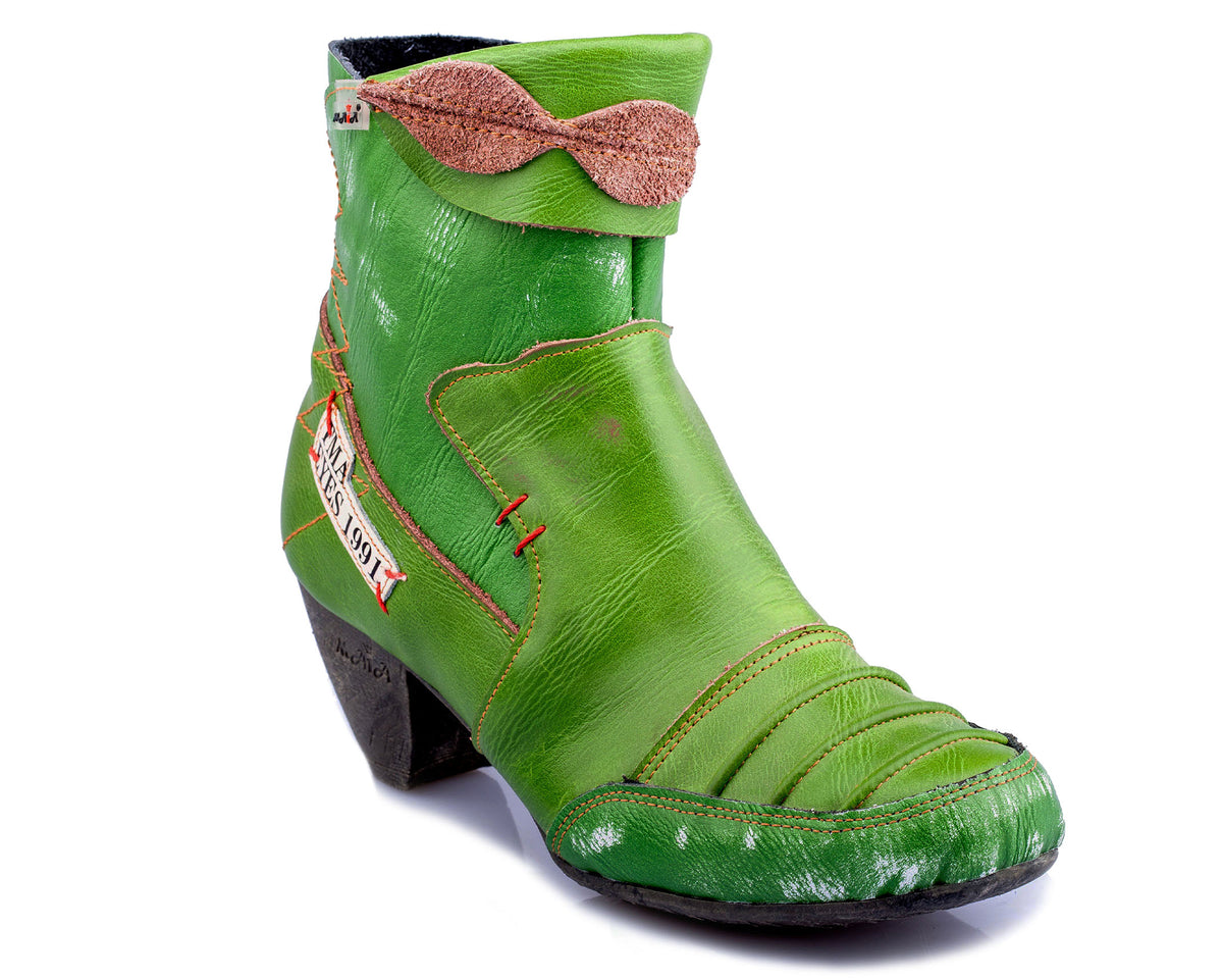 Damen Stiefeletten | TMA 8909 | Frühjahr | Sommer | Herbst | Echtleder | grün | Größen 36 - 42