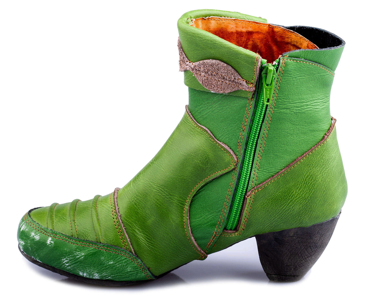 Damen Stiefeletten | TMA 8909 | Frühjahr | Sommer | Herbst | Echtleder | grün | Größen 36 - 42