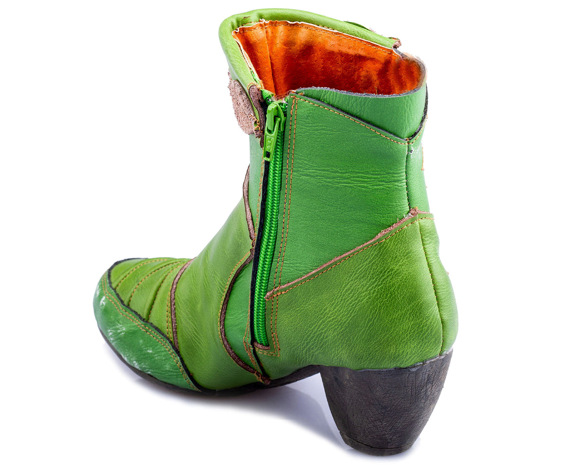 Damen Stiefeletten | TMA 8909 | Frühjahr | Sommer | Herbst | Echtleder | grün | Größen 36 - 42