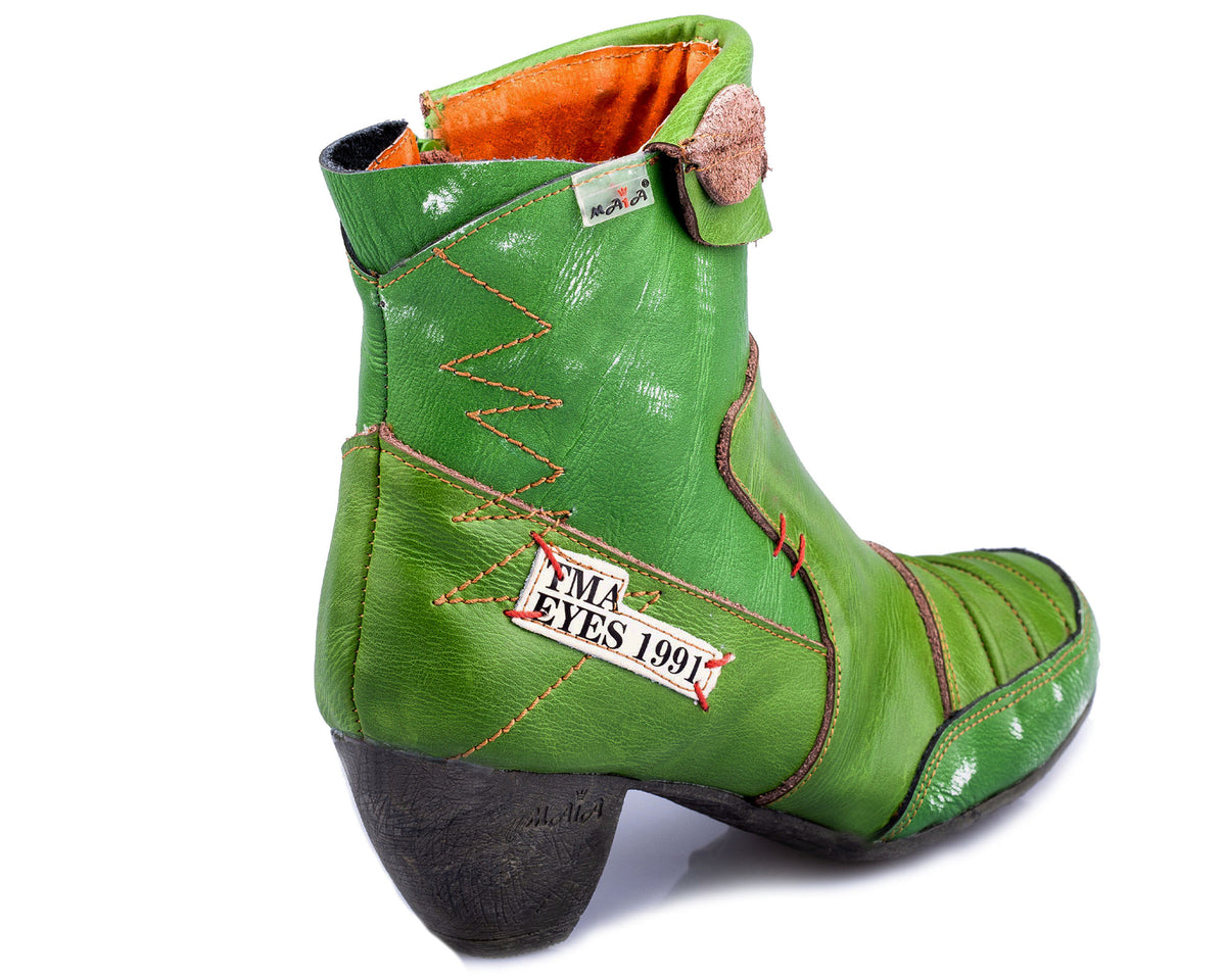 Damen Stiefeletten | TMA 8909 | Frühjahr | Sommer | Herbst | Echtleder | grün | Größen 36 - 42