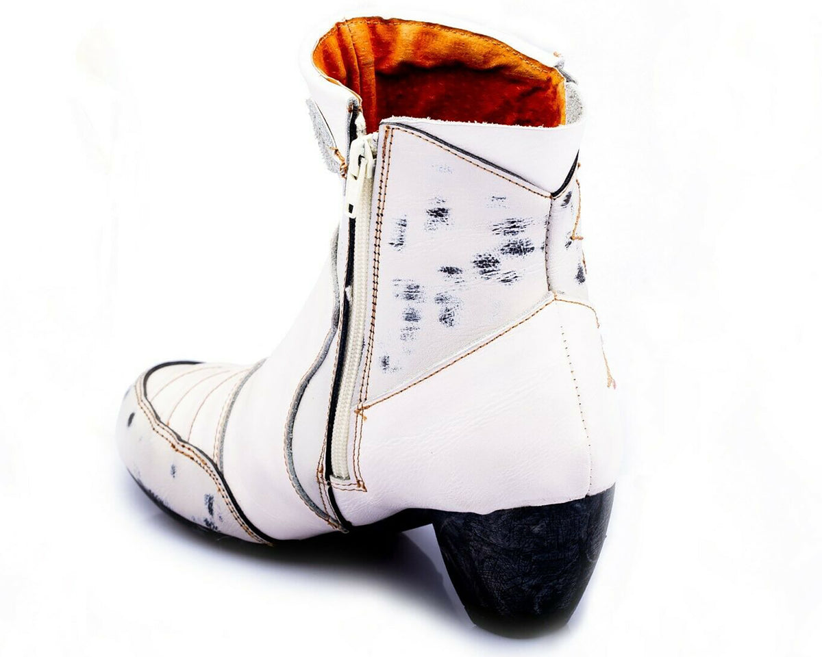 Damen Stiefeletten | TMA 8909 | Frühjahr | Sommer | Herbst | Echtleder | weiß | Größen 36 - 42