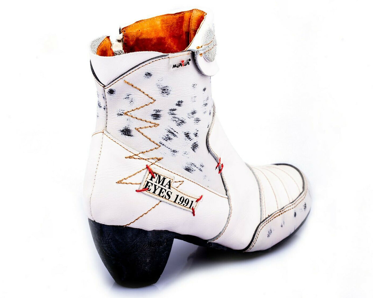 Damen Stiefeletten | TMA 8909 | Frühjahr | Sommer | Herbst | Echtleder | weiß | Größen 36 - 42