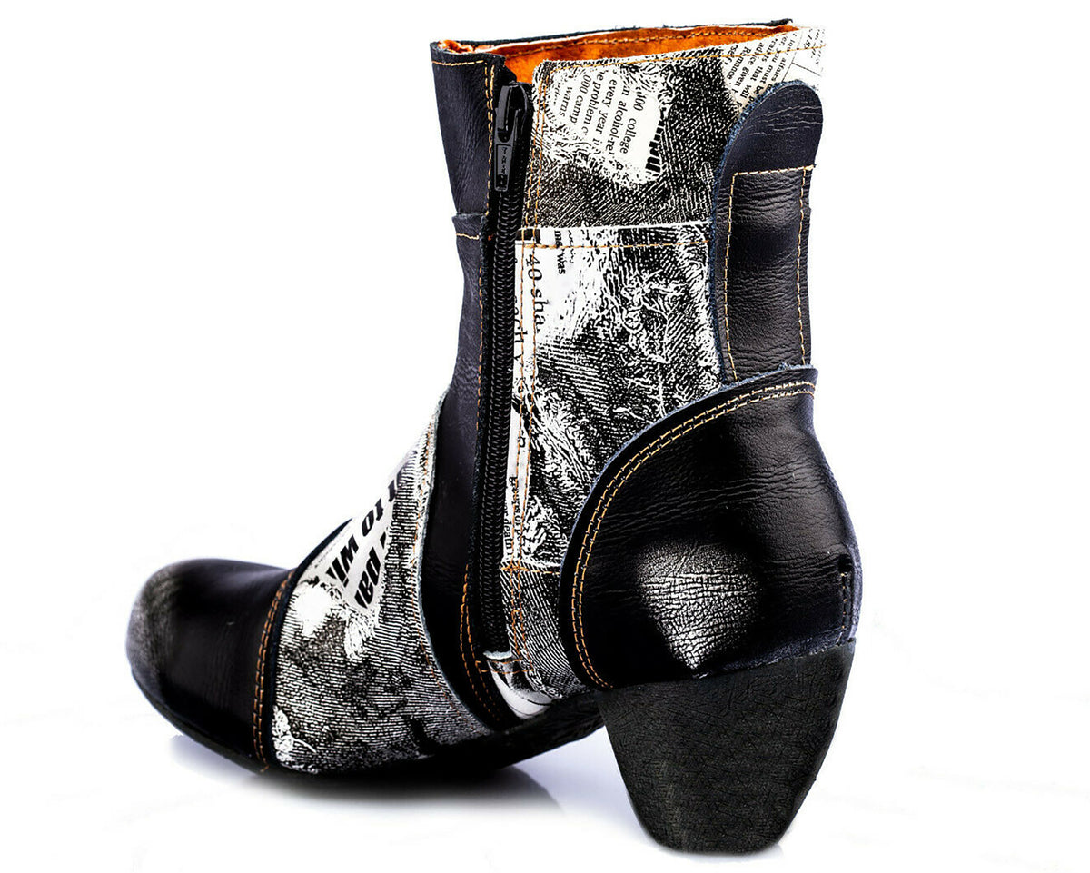 Damen Stiefeletten | TMA 8911 | Frühjahr | Sommer | Herbst | Echtleder | schwarz | Größen 36 - 42