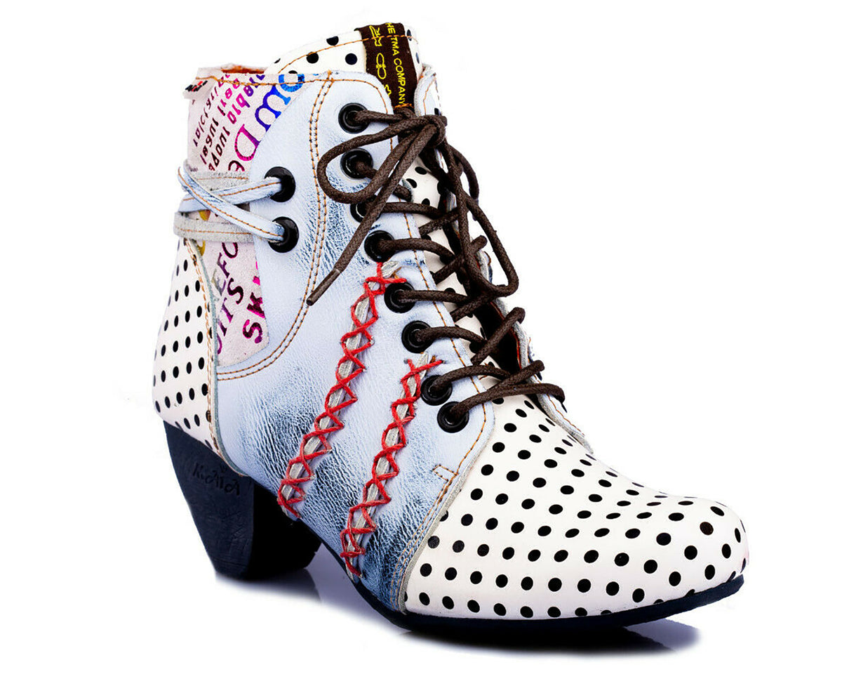 Damen Stiefeletten | TMA 8979 | Frühjahr | Sommer | Herbst | Echtleder | weiß | Größen 36 - 42