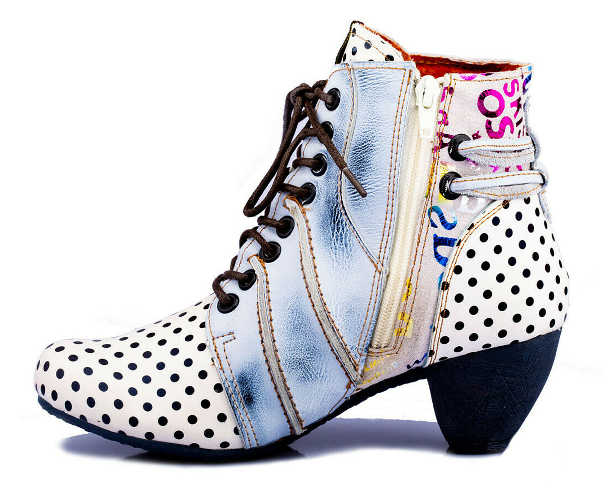 Damen Stiefeletten | TMA 8979 | Frühjahr | Sommer | Herbst | Echtleder | weiß | Größen 36 - 42