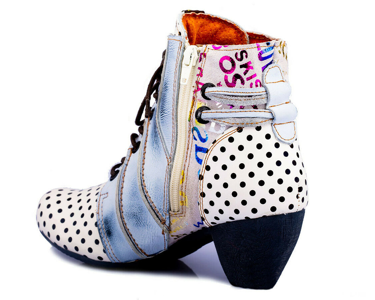 Damen Stiefeletten | TMA 8979 | Frühjahr | Sommer | Herbst | Echtleder | weiß | Größen 36 - 42