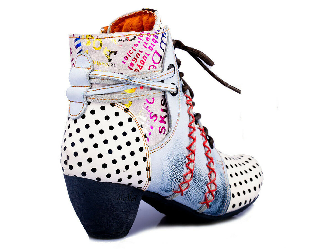 Damen Stiefeletten | TMA 8979 | Frühjahr | Sommer | Herbst | Echtleder | weiß | Größen 36 - 42