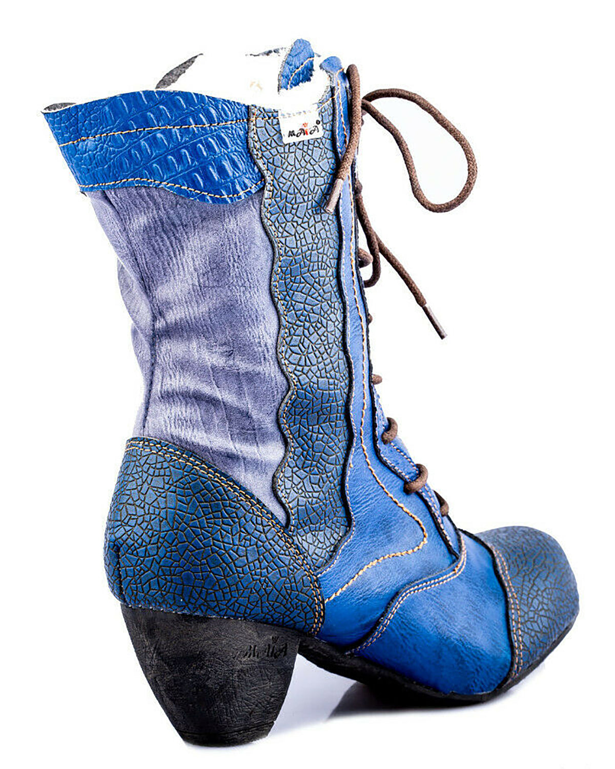 Damenstiefel | TMA 8991 | modische Stiefel für Damen | Winter | gefüttert | Echtleder | blau | Größen 36 - 42