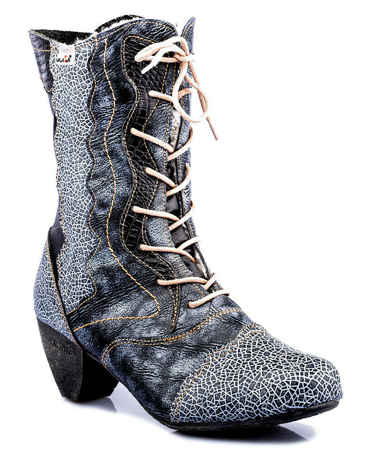 Damenstiefel | TMA 8991 | modische Stiefel für Damen | Winter | gefüttert | Echtleder | schwarz | Größen 36 - 42
