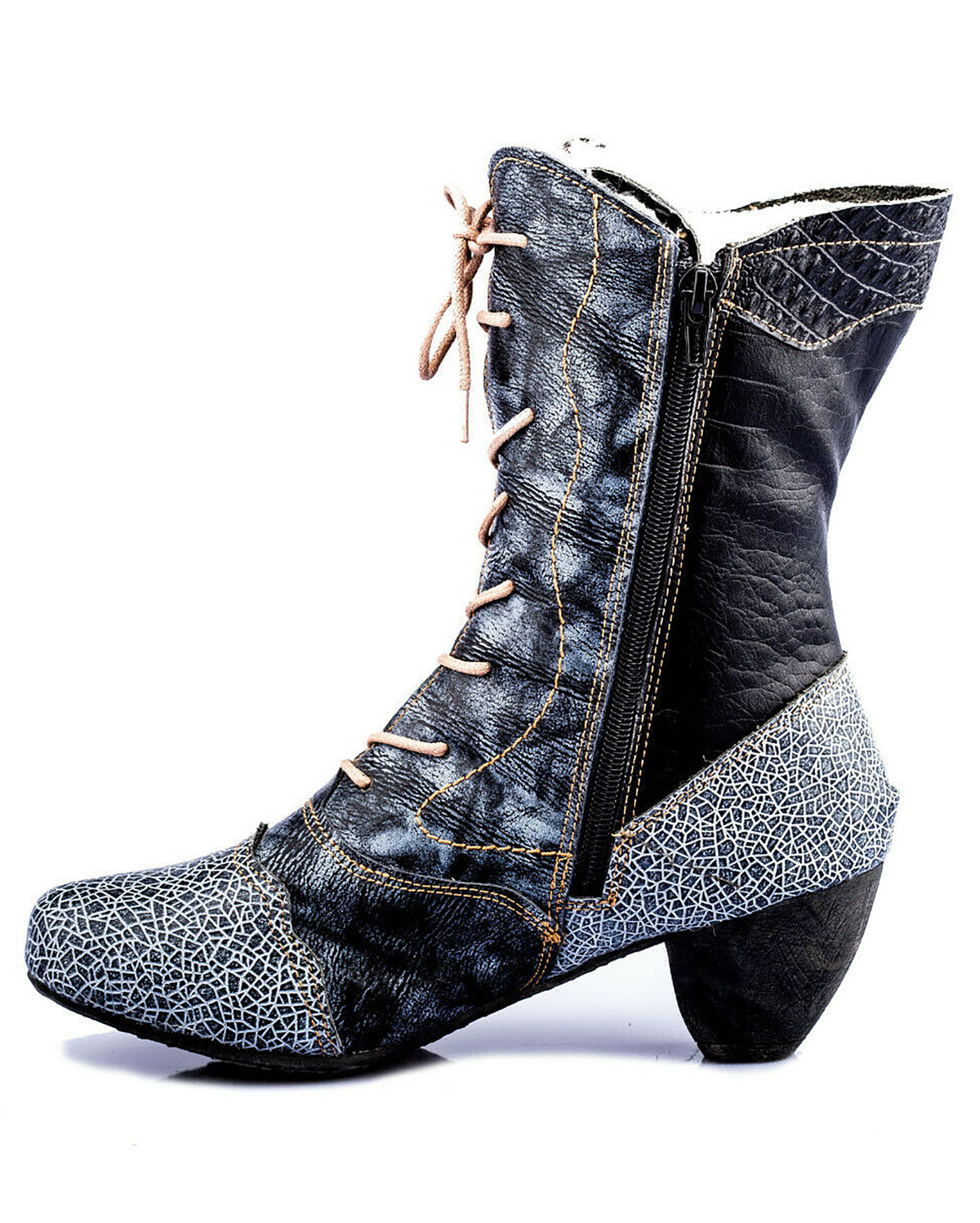 Damenstiefel | TMA 8991 | modische Stiefel für Damen | Winter | gefüttert | Echtleder | schwarz | Größen 36 - 42