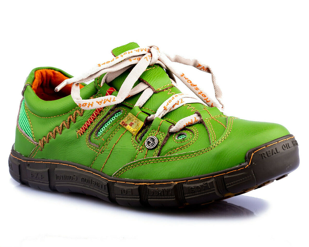 Herrenschuhe | TMA 9957 | Herren Halbschuhe | Sneaker | Echtleder | grün | alle Größen 41 - 46