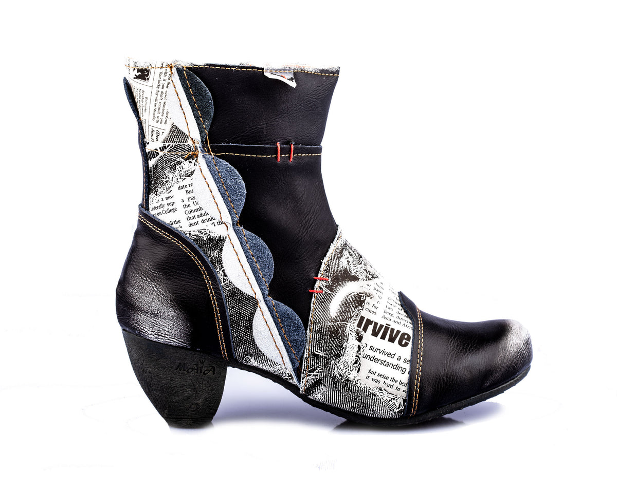 Damenstiefel | TMA 8911F | modische Stiefel für Damen | Winter | gefüttert | Echtleder | schwarz | Größen 36 - 42