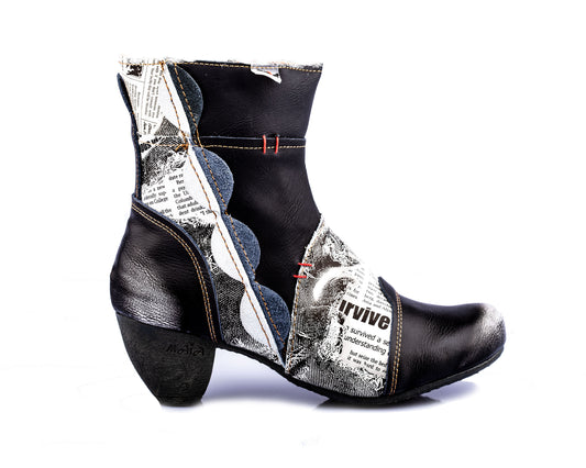 Damenstiefel | TMA 8911F | modische Stiefel für Damen | Winter | gefüttert | Echtleder | schwarz | Größen 36 - 42